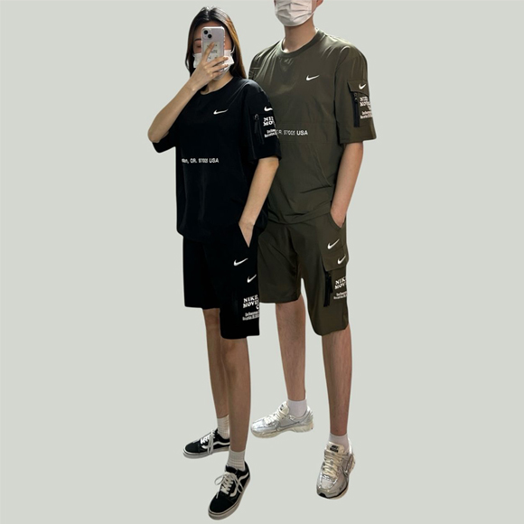 나이키 5부 라운드 아노락 세트