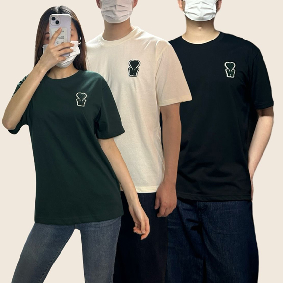 아미 와펜 자수 반팔티