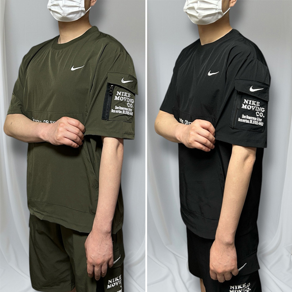 나이키 5부 라운드 아노락 반팔